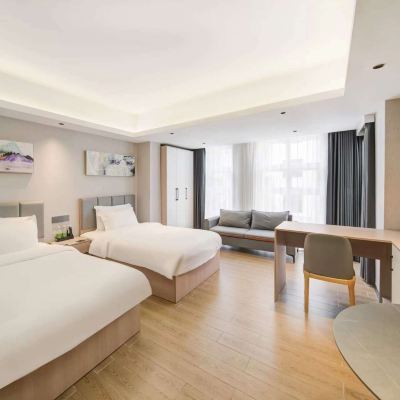 豪華雙床房（配備洗衣機小冰箱） 瑜悅公館（珠海拱北口岸店）優惠