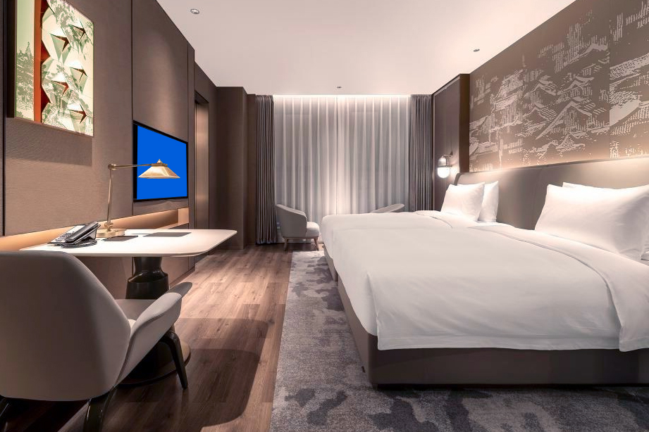 行政豪华双床房（城市景观+浴缸+房间开阔）