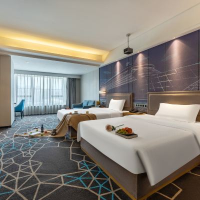 尊貴雙床房『零壓枕•中央水冷空調•小冰箱』 古格雅閣公寓（廣州萬達店）優惠