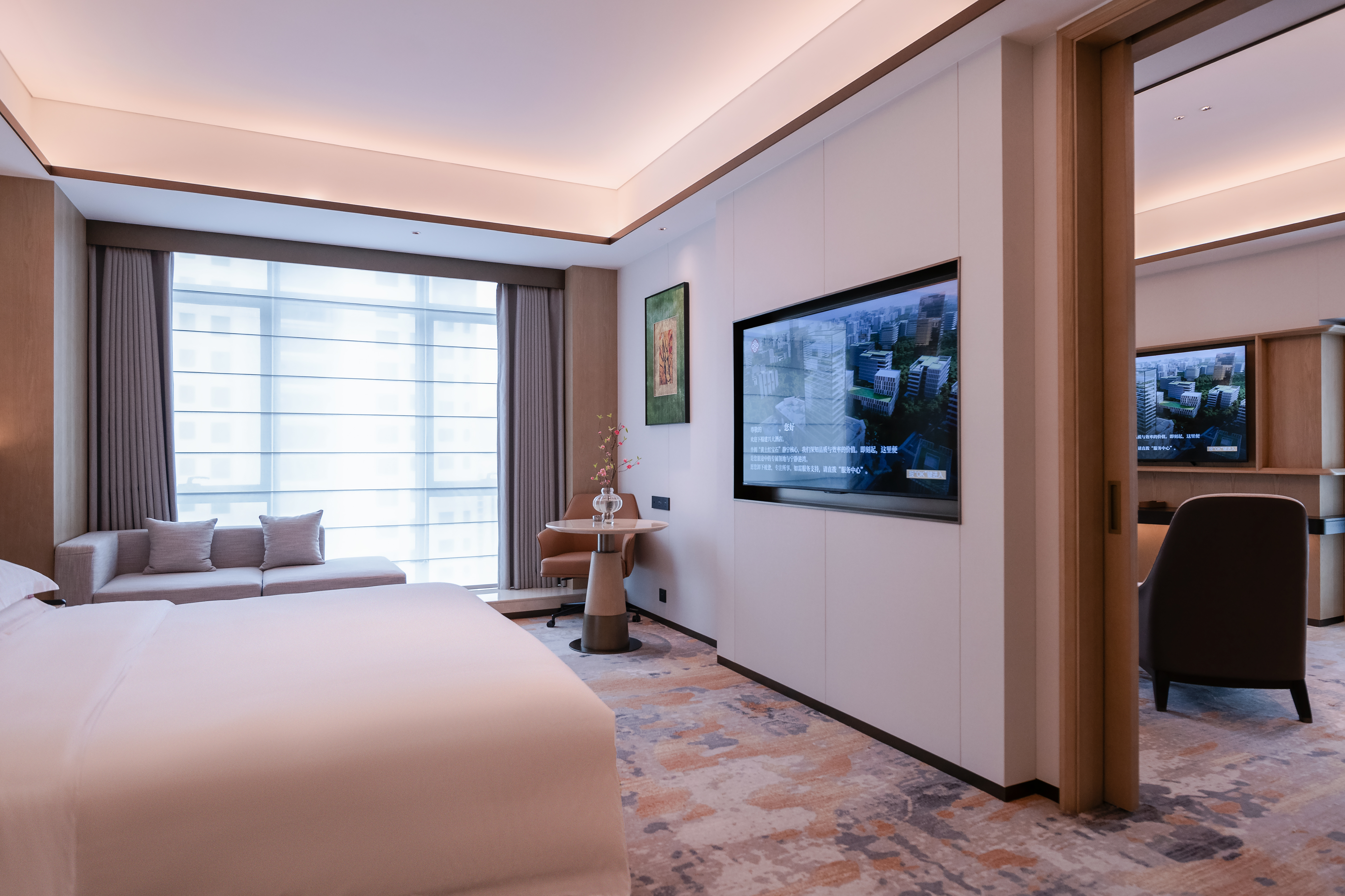 欢娱假日套房[观璀璨夜景+静宁会客厅]