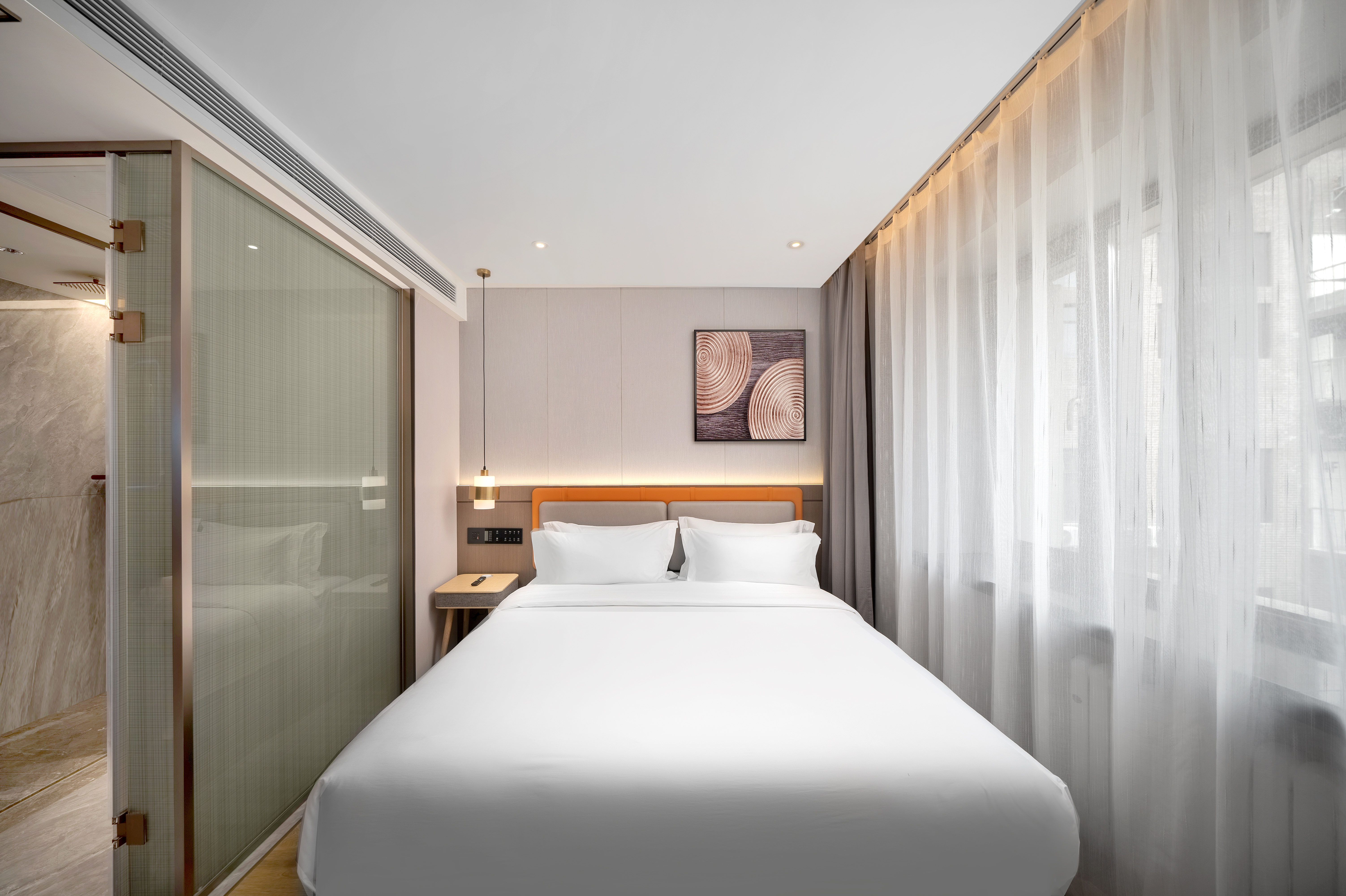 ZMAX Manxi Hotel (Harbin Central Street Sophia Church Store)一张床 XXL（智能语音操控）