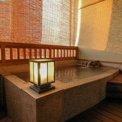 日式現代雙床房附露天浴池