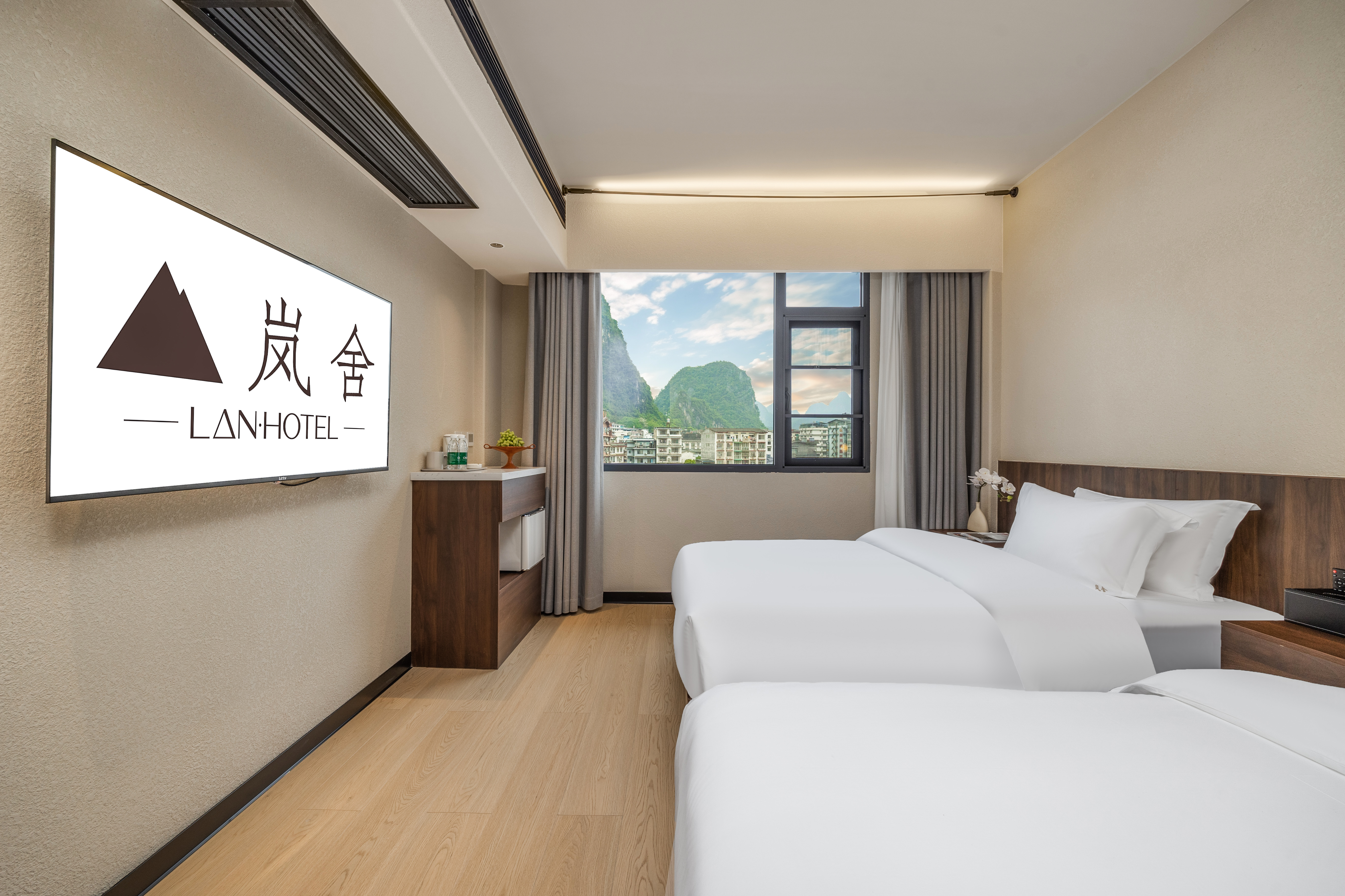 岚·盲选景观双床房（零压床垫+智能加热马桶+躺着远眺山景+小冰箱）