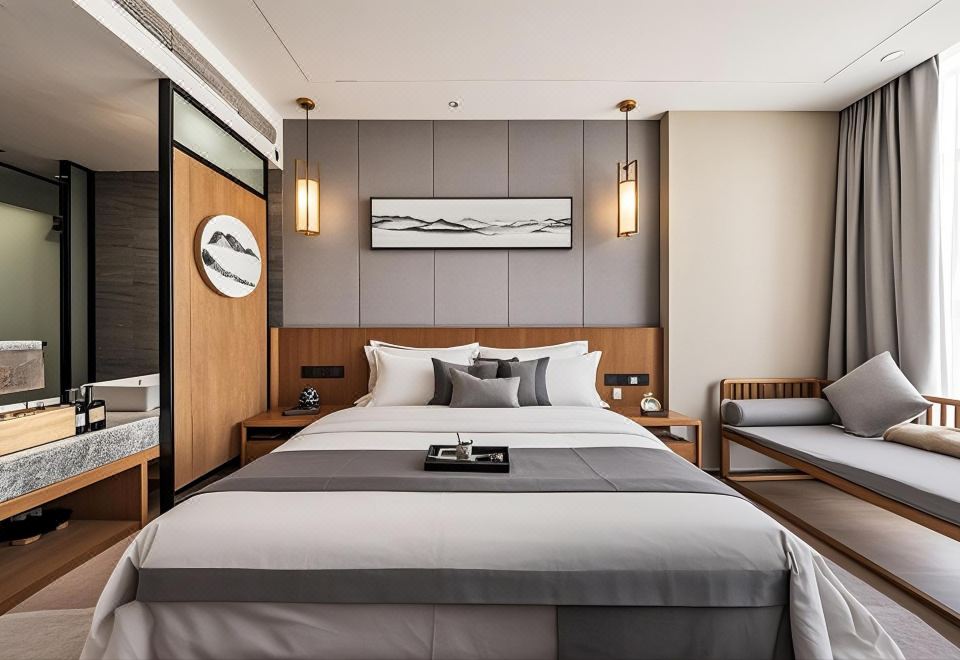 墨岫丨中式复古大床房[负氧离子+天然氧吧+健康睡眠]