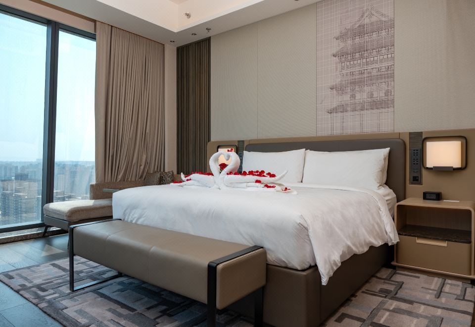 【舒眠泡泡浴大床主题房】270°云端高空落日晚霞