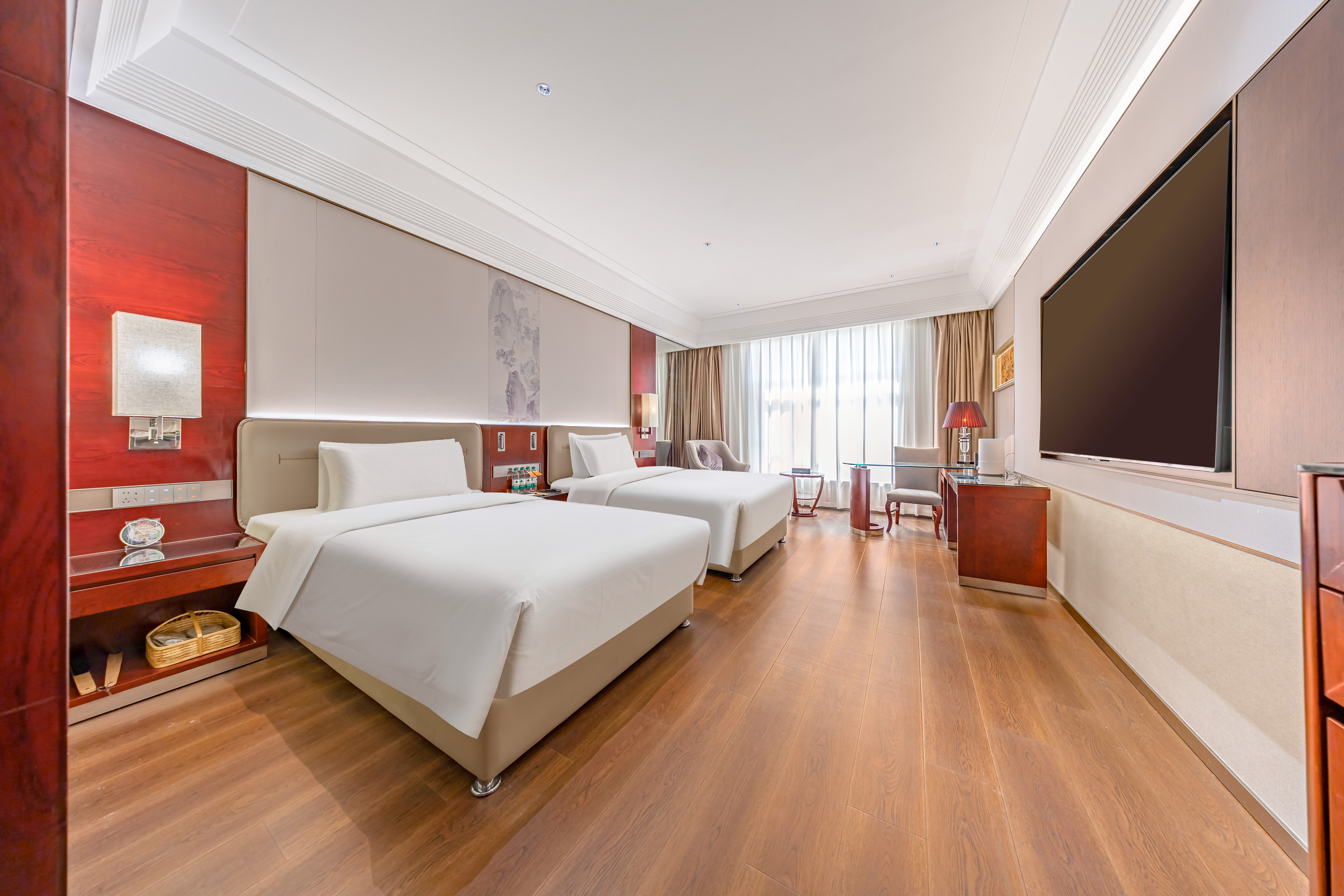 行政双床房（智能客控+落地窗+舒适浴缸+迷你小冰箱）