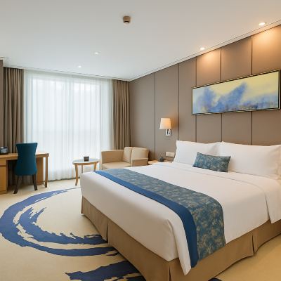 雅緻大床房【高級床品+空氣凈化+迷你冰箱+園林美景】 廈門金日銀海藍戴斯飯店（機場店）優惠