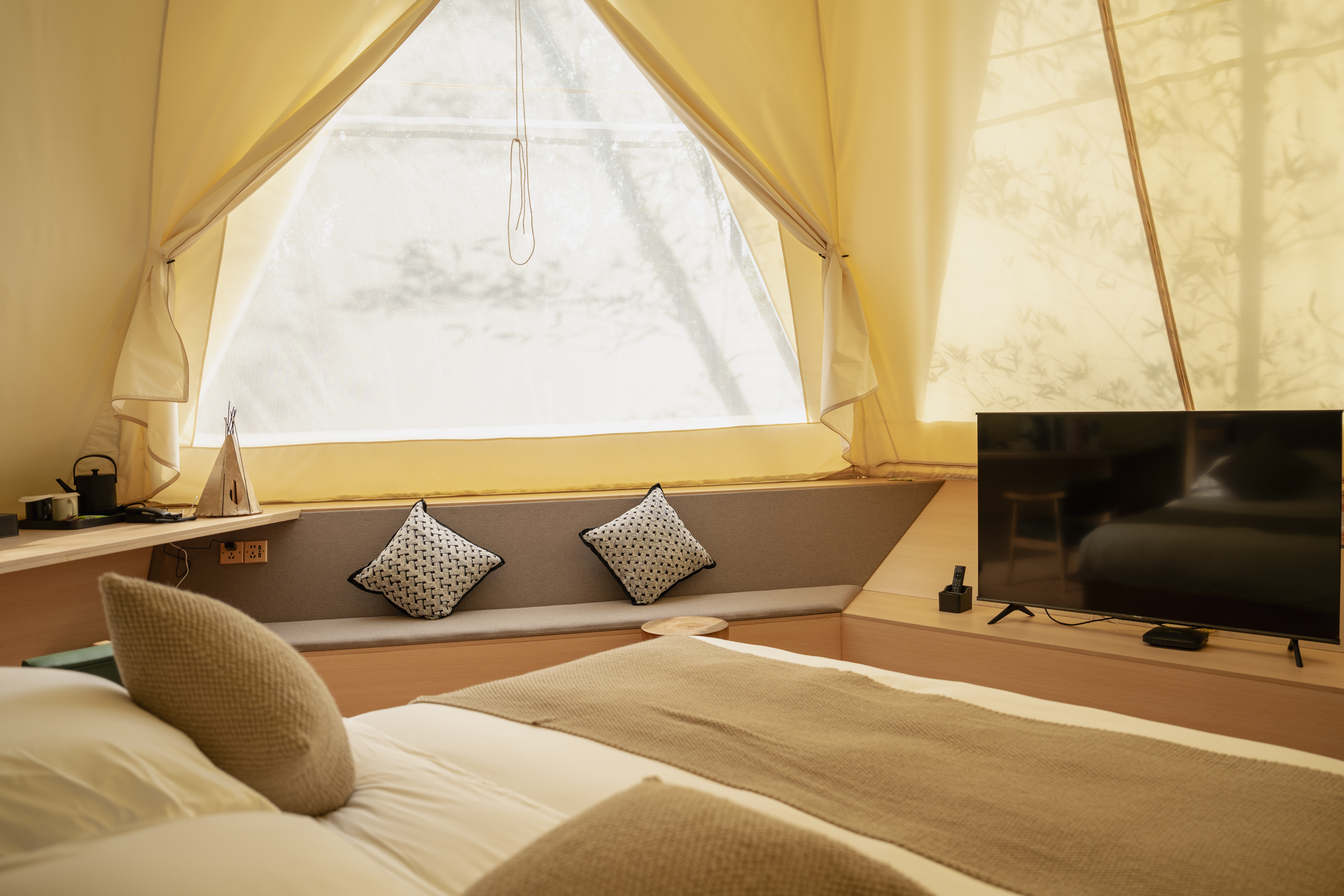 竹林丨帐篷大床房「山野之风·桌球麻将」