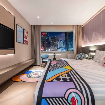 草莓音樂星品大床房（全屋主題定製+智能小度+智能馬桶） 廣州珠江新城琥珀東方酒店優惠