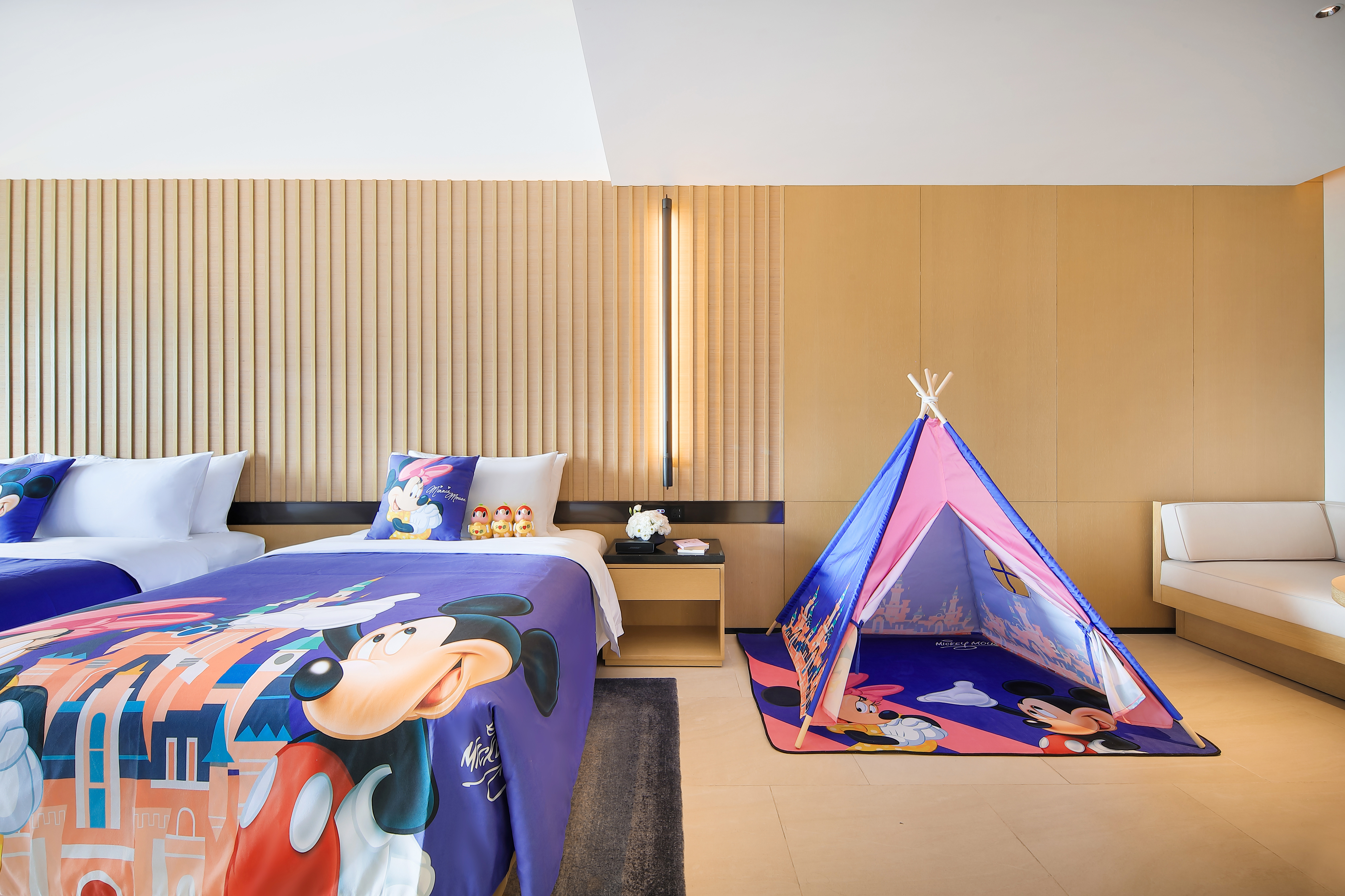 山景阳台家庭双床房-小童小帐篷·可爱玩偶