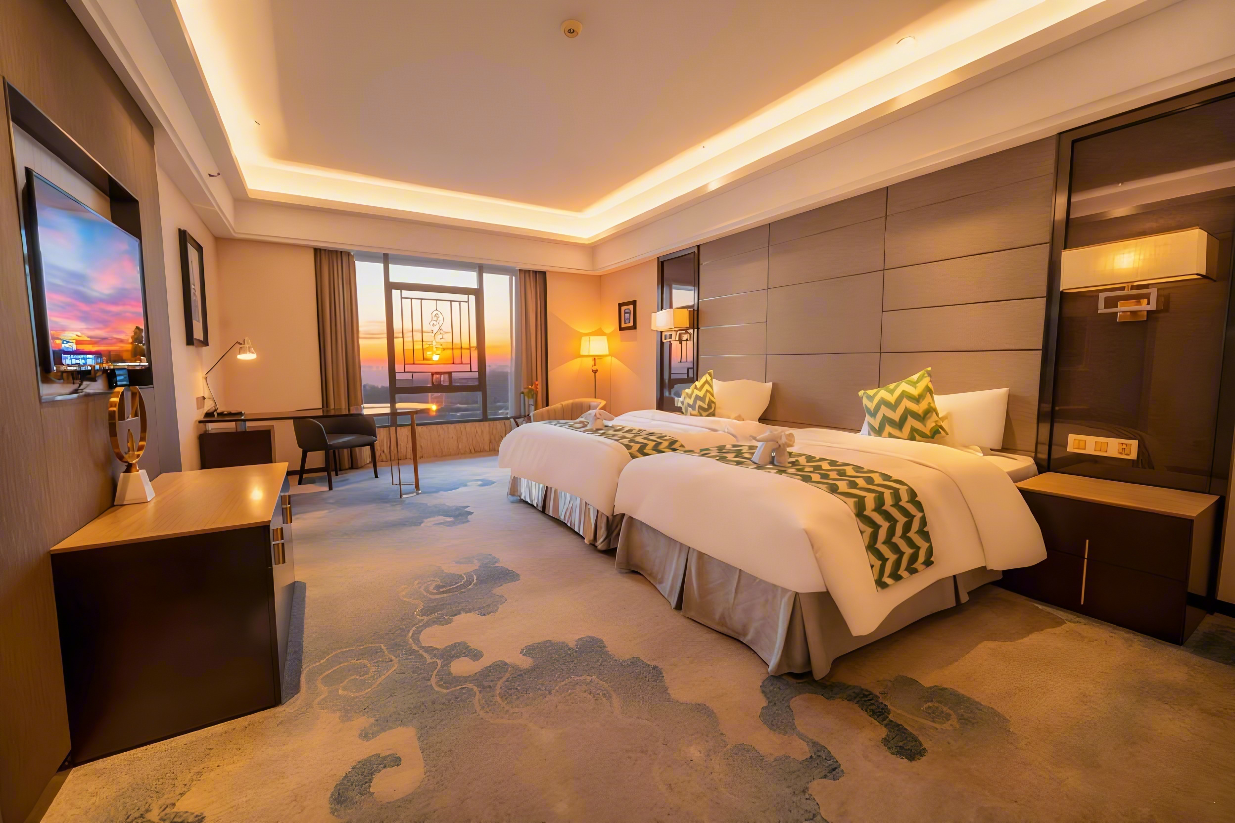 Deluxe豪华双床房「高层江景?舒适浴缸」