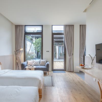 庭院精緻雙床房 大樂之野（安吉桃花源店）優惠