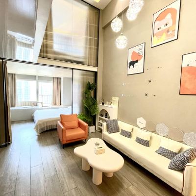 電動麻將·百吋屏幕唱K·莫寧·奶油休閒風·三室LOFT 珠海莫寧民宿優惠