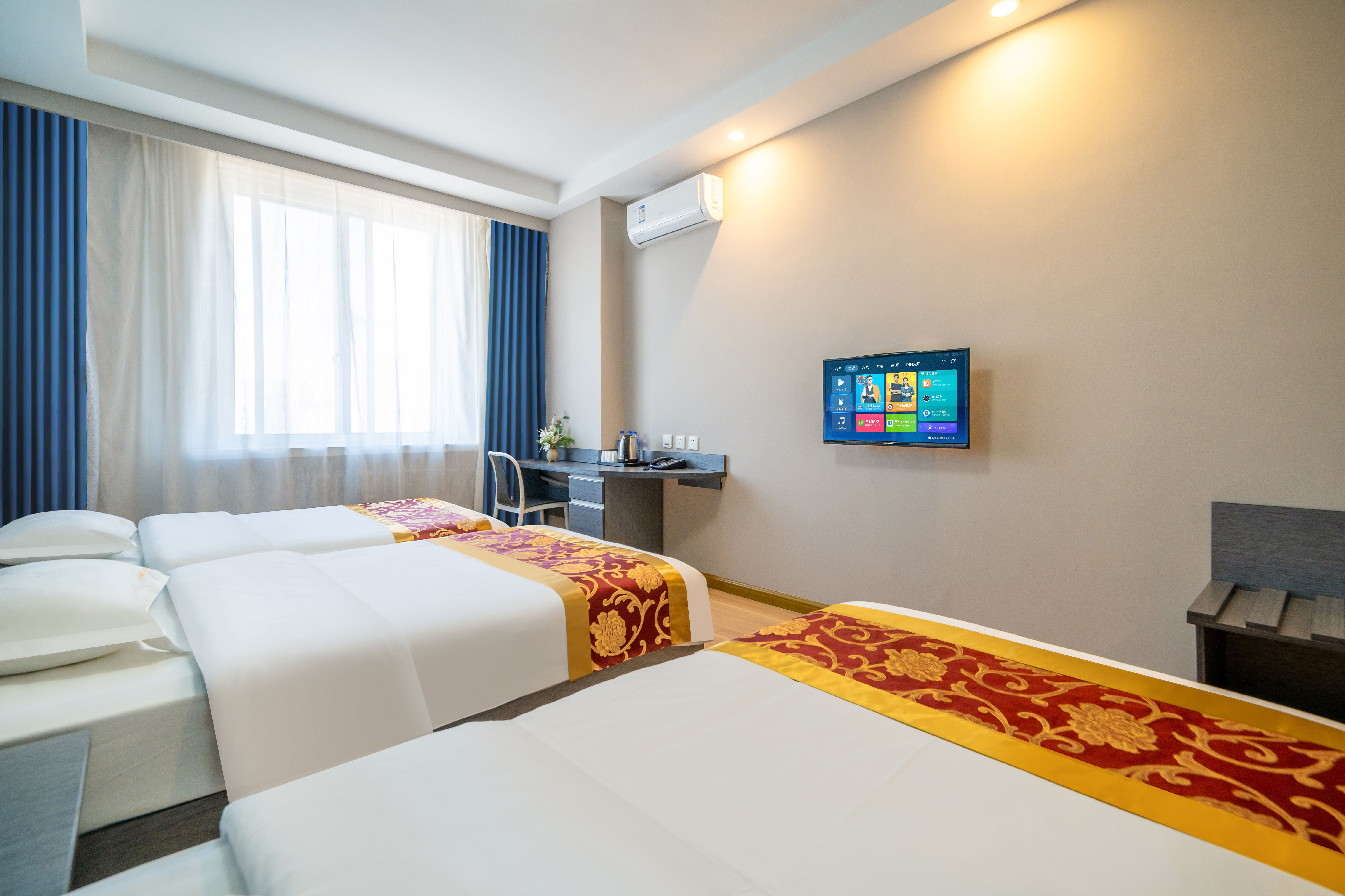 悦享·商务三床房|空中山景|零压床品|独立空调