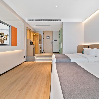 豪華雙床房 親睦家飯店（成都茶店子客運站金科北路地鐵站店）優惠