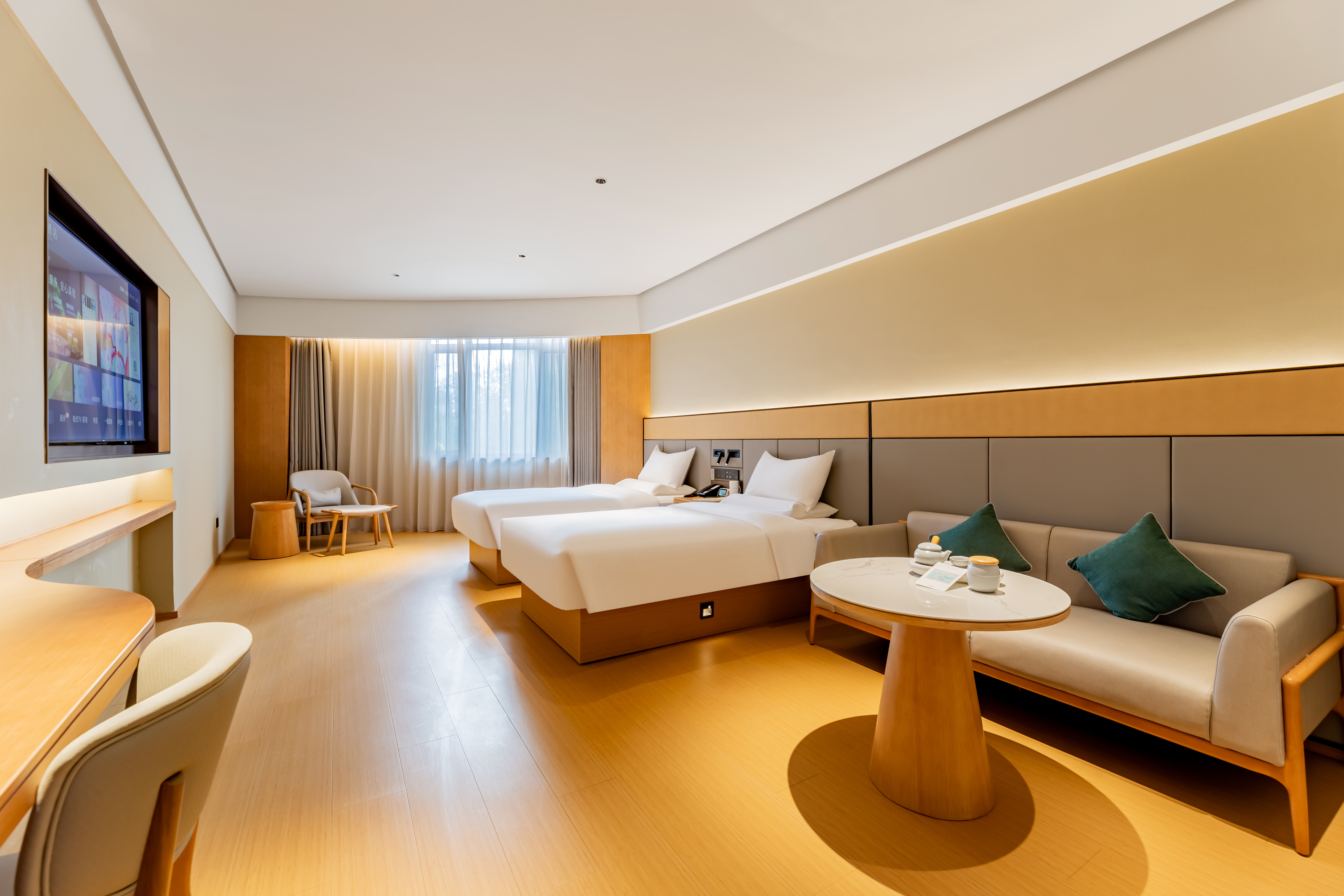 JI Hotel (Ordos Dongsheng Wanda Plaza)家庭房（电视投屏+零压床垫+智能客控）