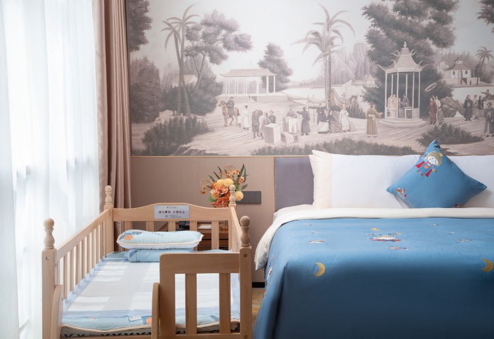 Guangzhou Wogo Yuanbao HotelXiguan Family Double Bed Suite With Children's Bed And Entertainment Facilities