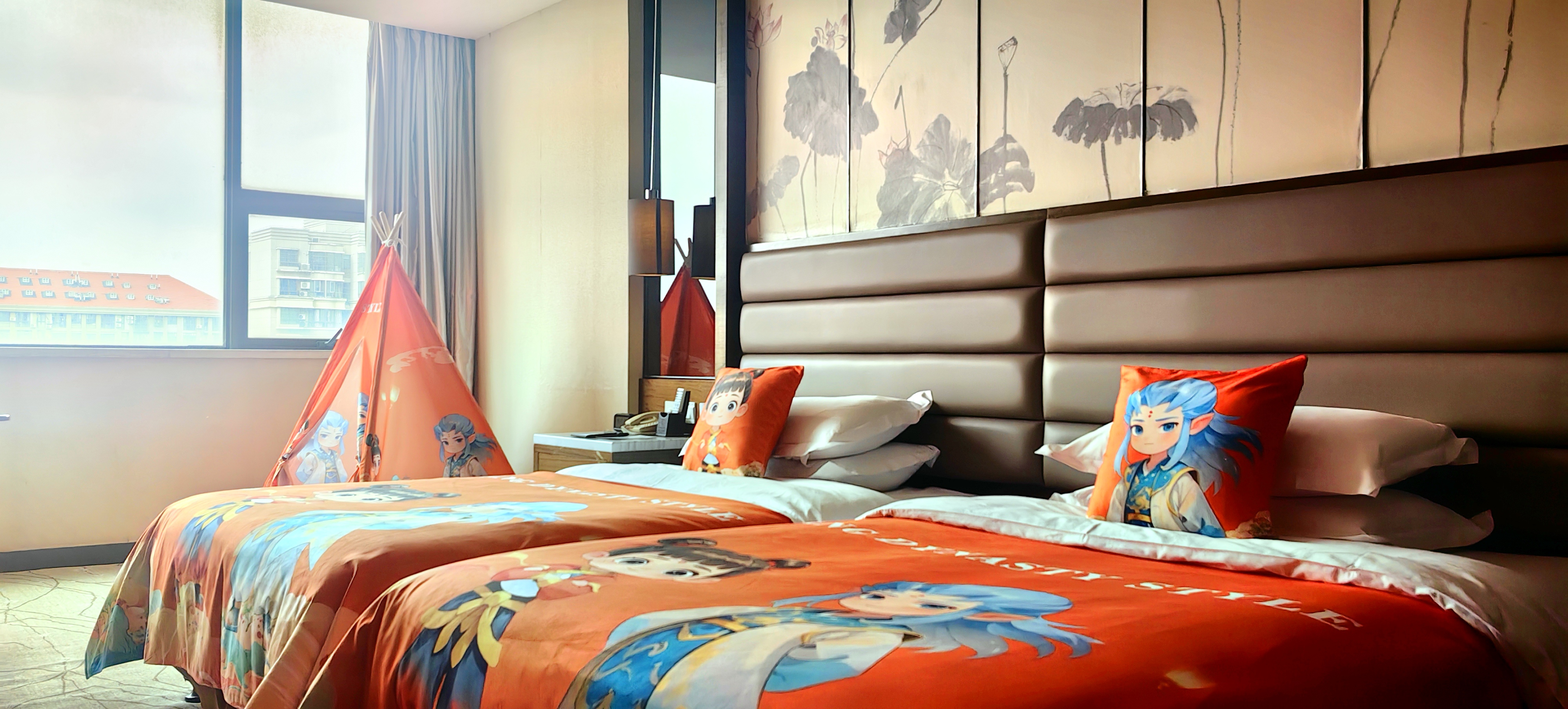 哪吒主题亲子双床房
