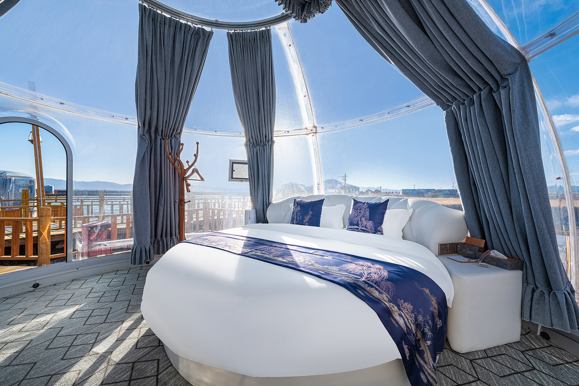 星河枕梦|泡泡屋大床房-透明星空顶+观景望远镜