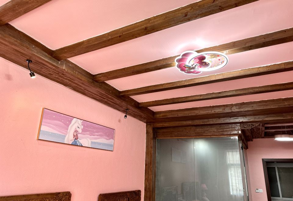 Pink Princess Themed Family Room With Air Conditioning, Oxygen Supply, And Humidifier