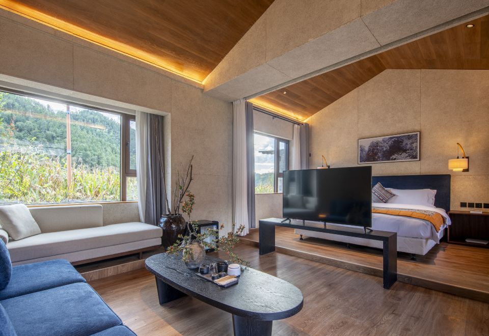 Lanping Shujiawu Township Luoguxuan Hiking HomestayPumi Ethnic Scenic Rustic Luxury Double Bed Suite