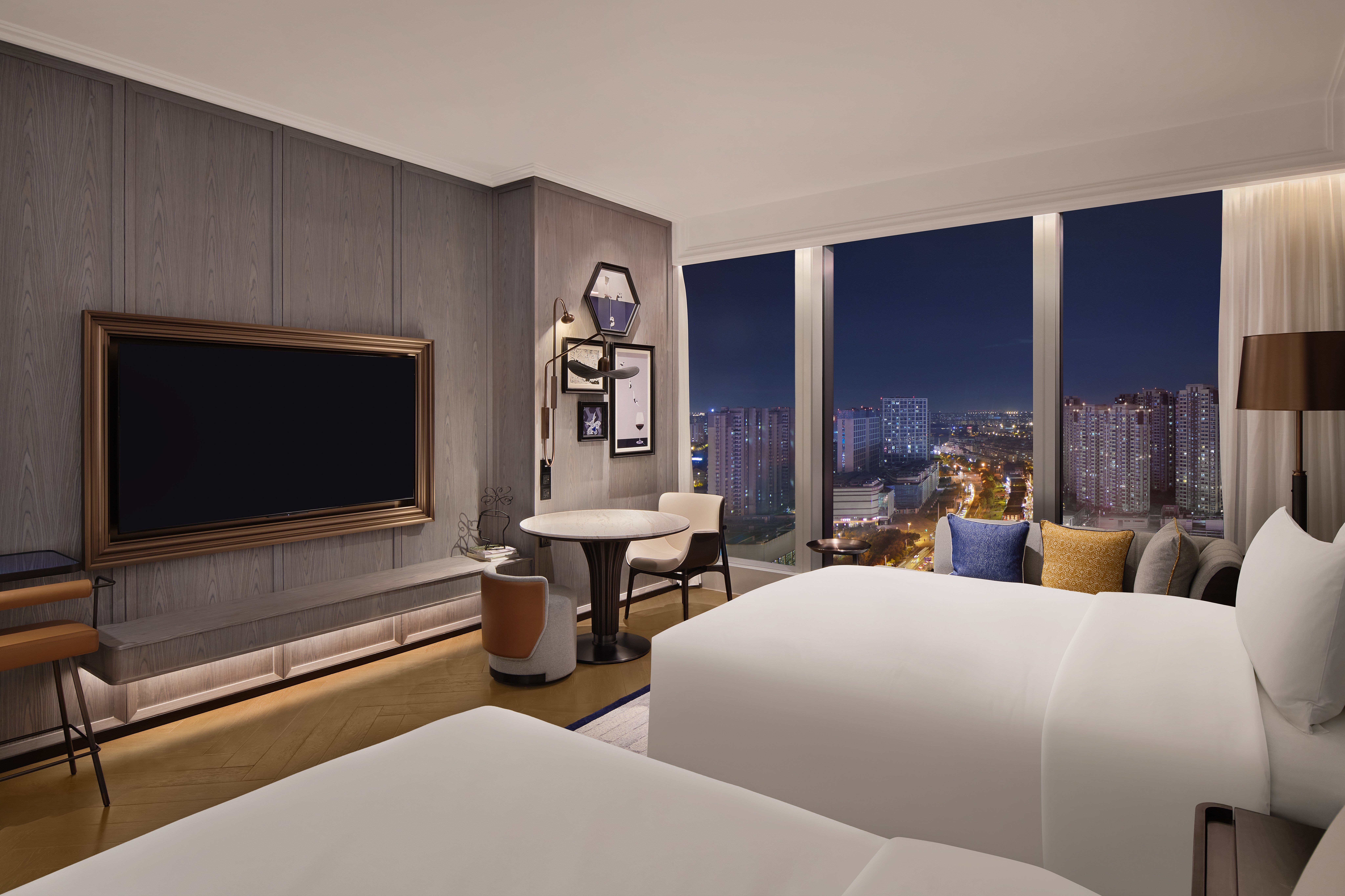 豪华城景双床房