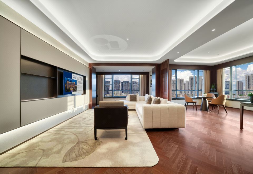 ZhouShan CaiFu HotelFortune Suite (Sleep-Inducing Latex Pillow + Large Reception Area + Private Bathtub)