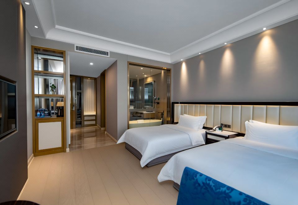 輕享陽臺雙床房-獨立陽臺-深泡浴缸-全景落地窗