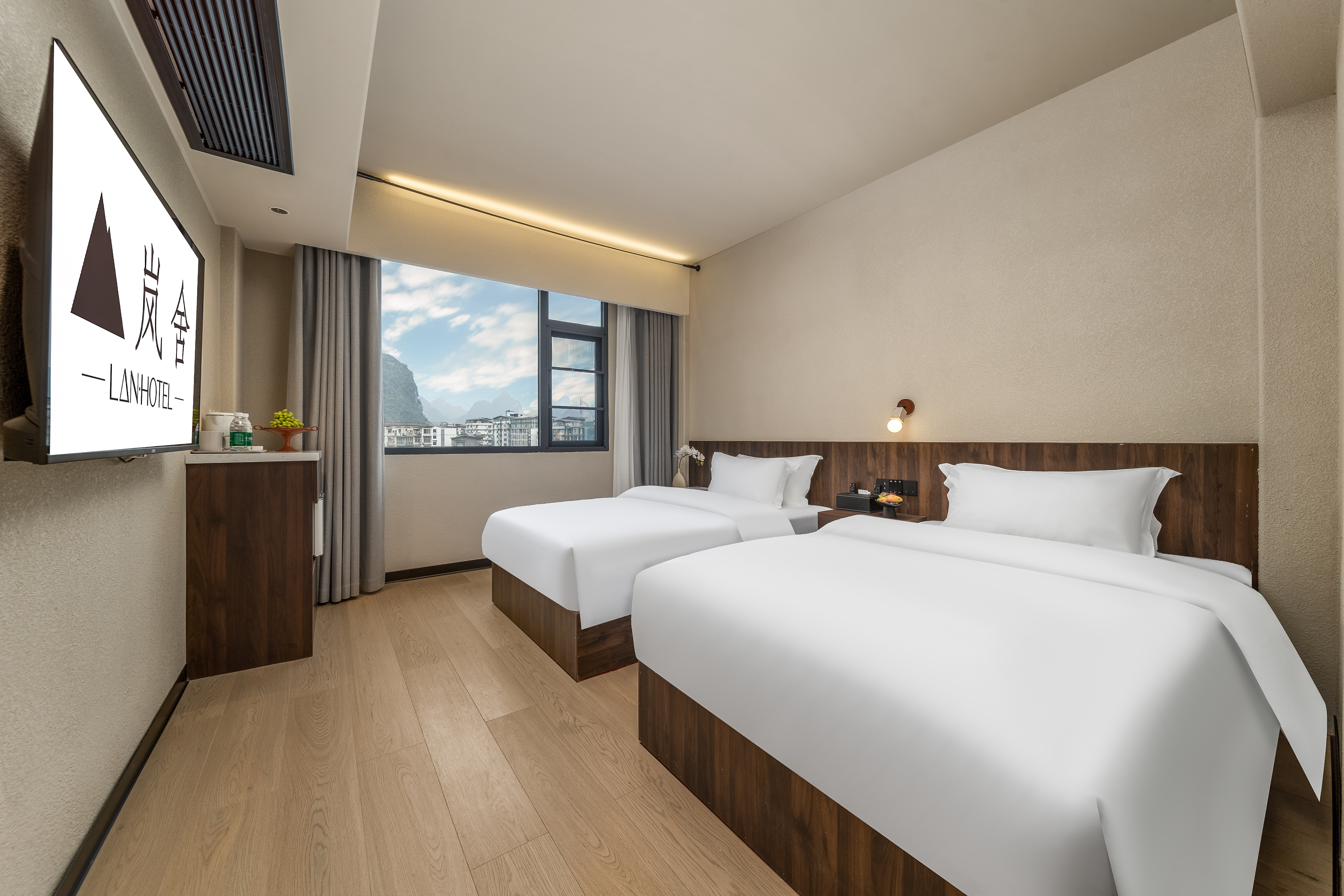 岚·盲选景观双床房（零压床垫+智能加热马桶+躺着远眺山景+小冰箱）