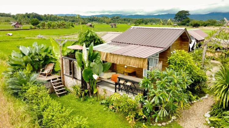 ห้องมาตรฐานเตียงแฝดมีวิวภูเขา