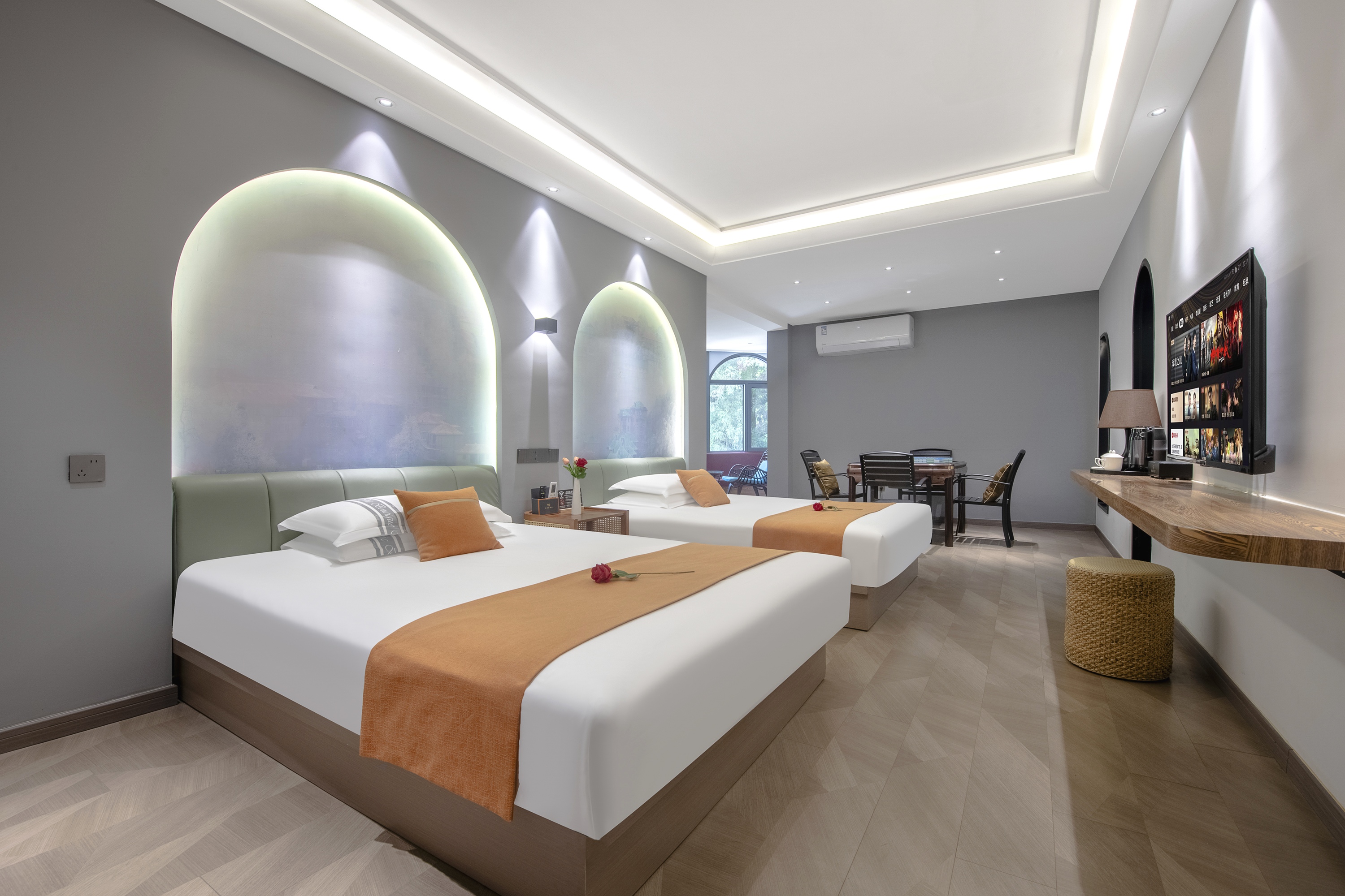 枕月｜棋牌双床房（超大舒适双床+休闲棋牌）