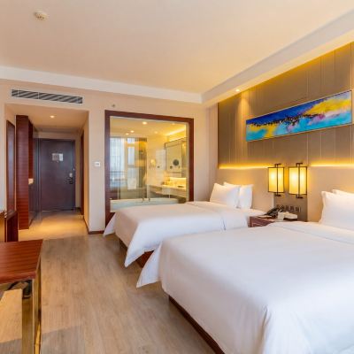 高級雙床房| 尊享浴缸·明凈採光·城景·冰箱 新君悅國際飯店（廣州南站錦龍地鐵站店）優惠