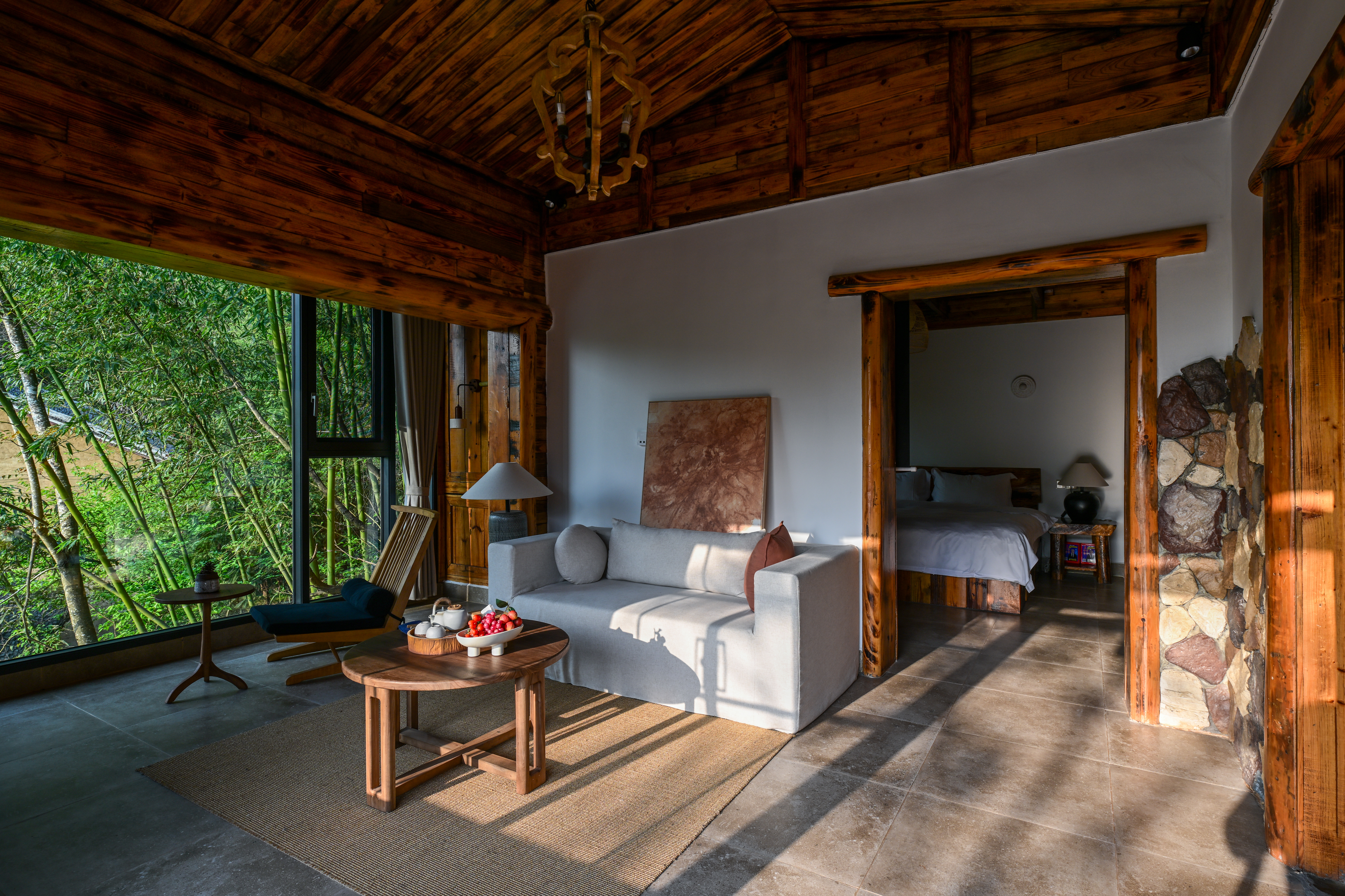 观荷房+超大会客厅+阳台观荷景