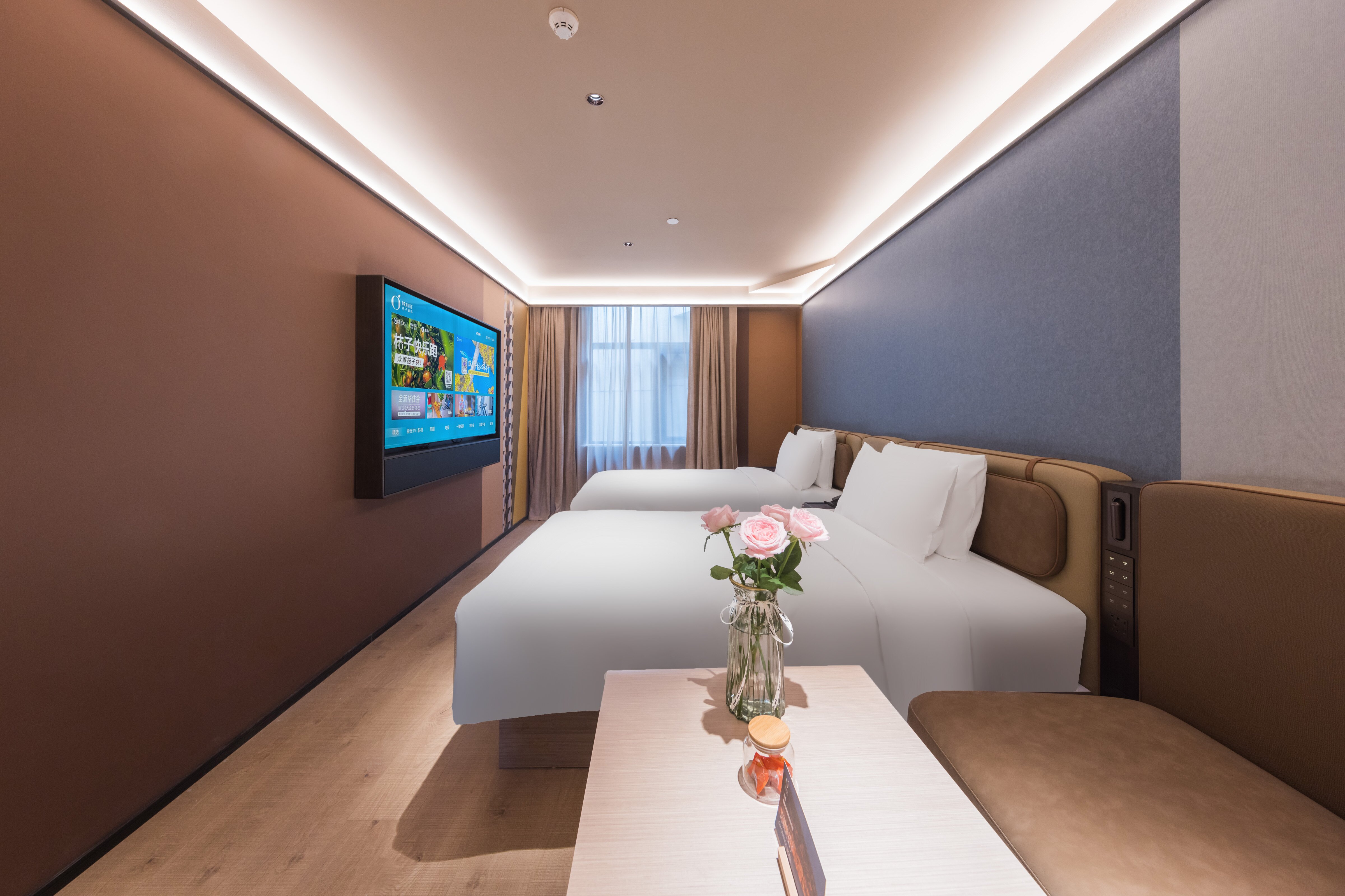 双床房（65寸投屏电视+冰箱+好眠床垫）