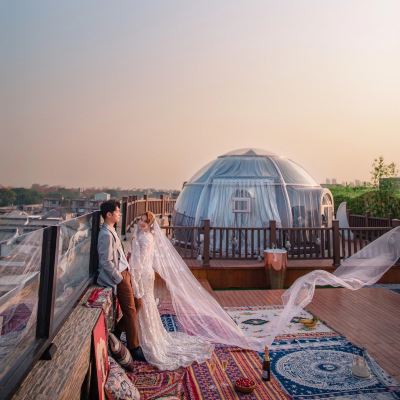 【星空泡泡屋】360°觀賞廣濟樓/燈光秀/獨立茶座 觀韓飯店（潮州古城牌坊街廣濟橋店）優惠