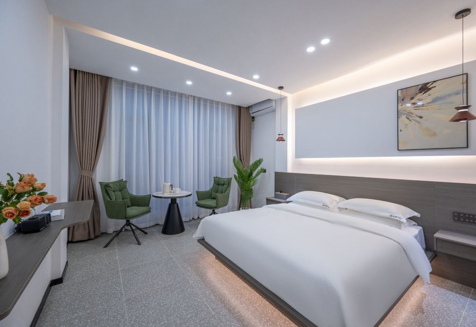 斜陽·智享巨幕影院大床房（智能家居+落地窗+美國金可兒護脊床墊）