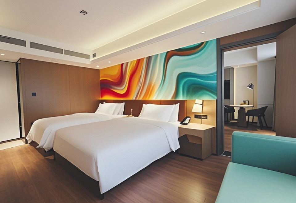 安可家庭雙床套房（一室一廳+金可兒床墊+冰箱）