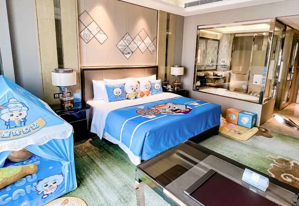 喜羊羊灰太狼親子房（小童主題+深睡床墊+靜音加濕器）