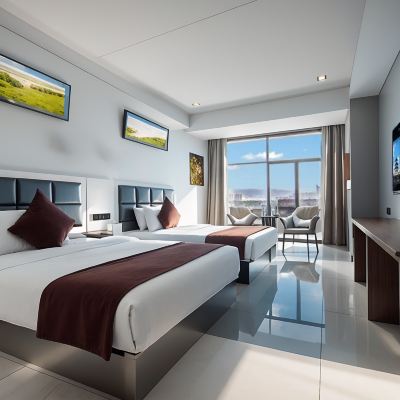 優享雙床家庭房（舒睡好眠+告莊傣寨景） 納魯滙瑞飯店（西雙版納告莊星光夜市店）優惠