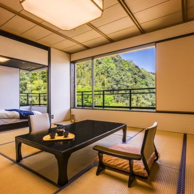 【禁煙】スーペリア和洋室1セミダブルベッド 内風呂あり(ガーデンビュー) 湯快リゾート 三朝温泉 斉木別館〈会席タイプ〉 クーポン