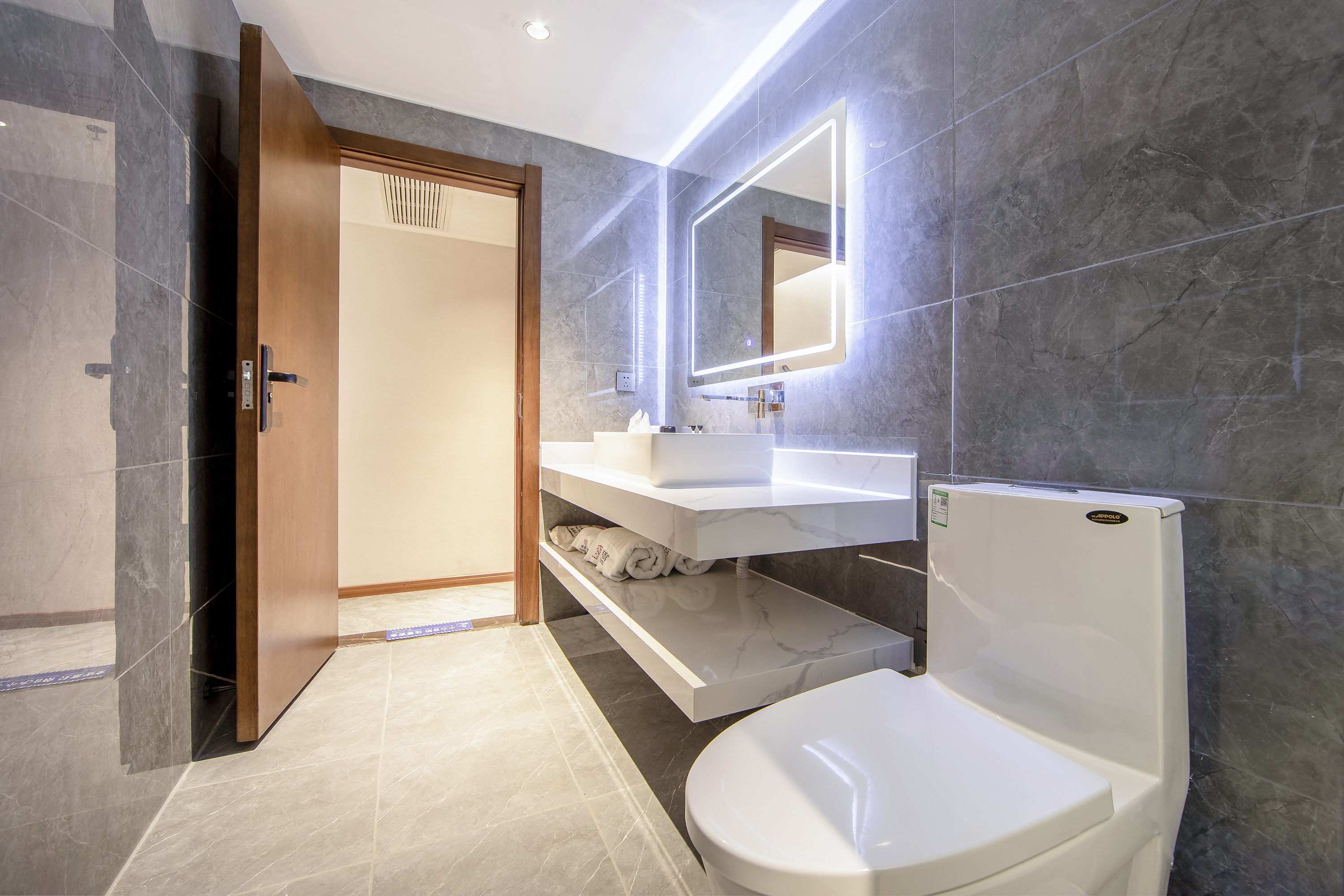 竹溪大床房（中式风格+语音智控+零压床垫+乾湿分离）