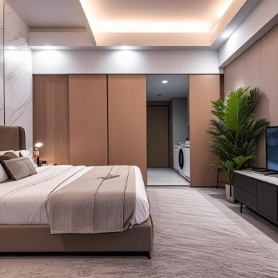 Sweet Dream｜普通大床房「投屏•躺平自愈•洗衣機」 翰文國際公寓（廣州珠江新城中山眼科中心店）優惠