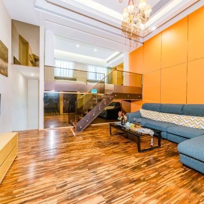 觀景歡聚複式三床套房（大會客廳+城景陽台） 喜運服務公寓（廣州塔珠江新城店）優惠