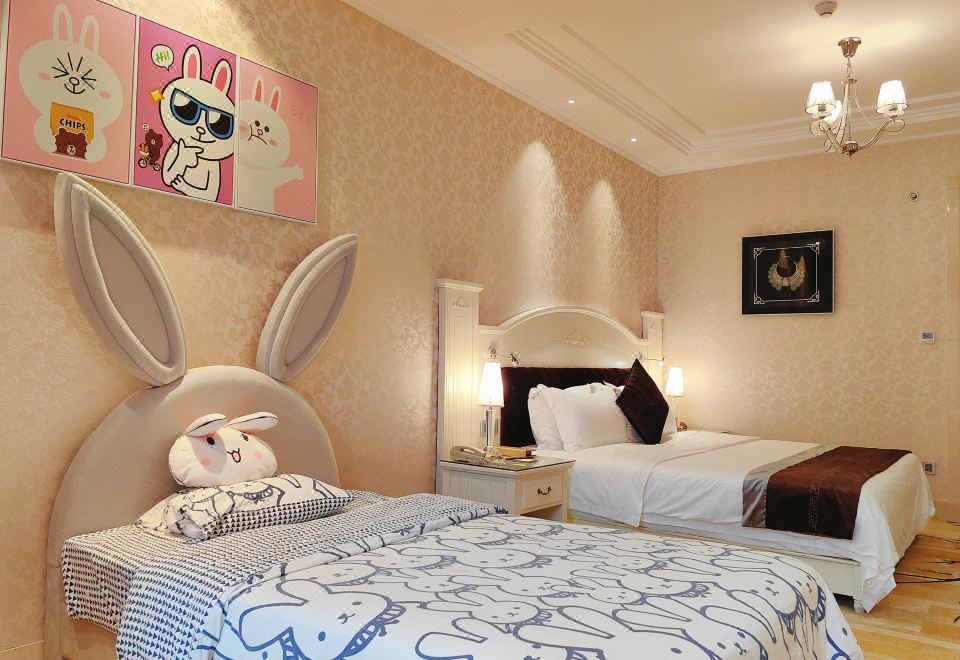 可爱小兔亲子主题房
