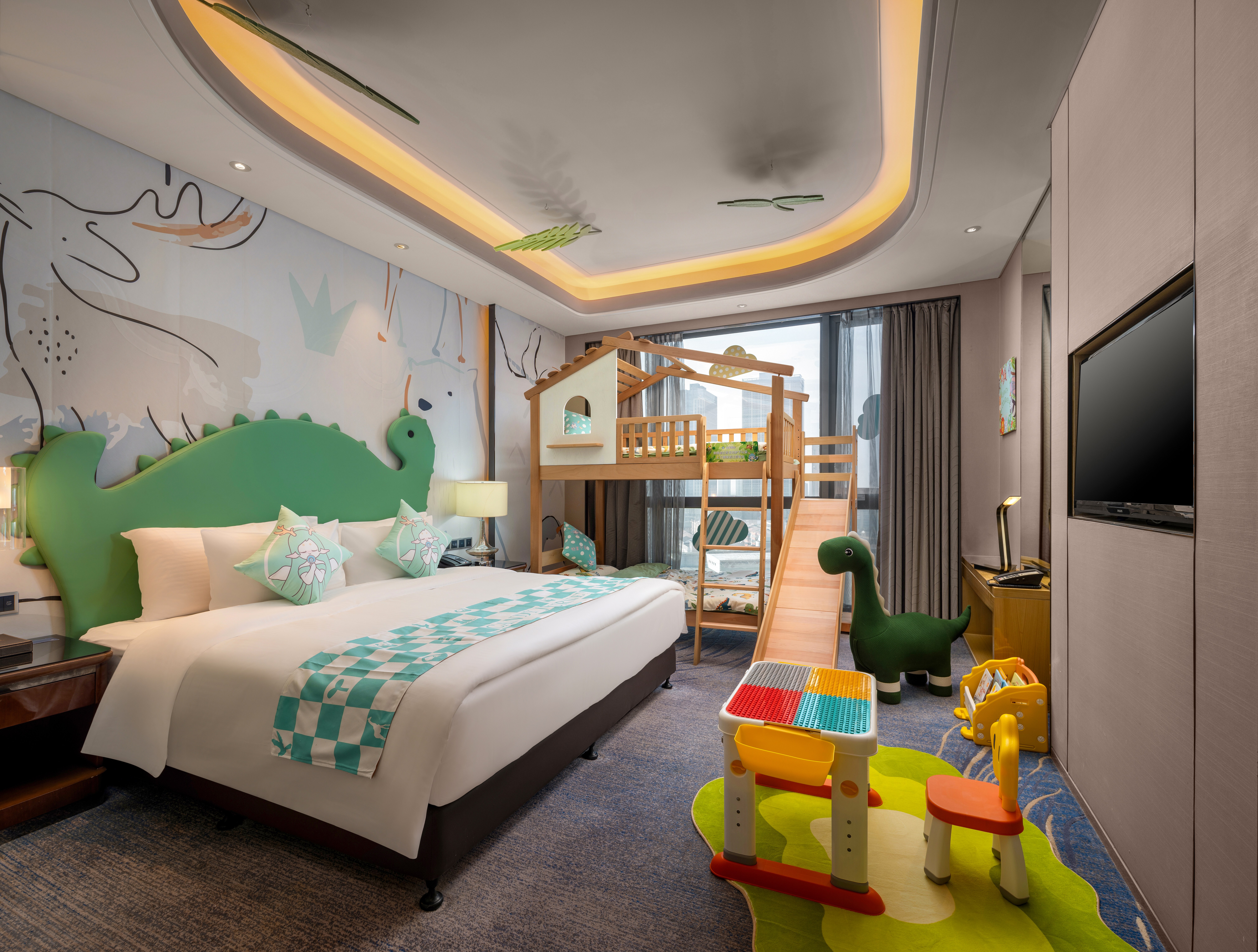 梦游XIAN境上下铺滑梯床