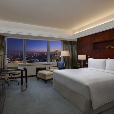 公園景觀大床客房 上海明天廣場JW萬豪飯店優惠