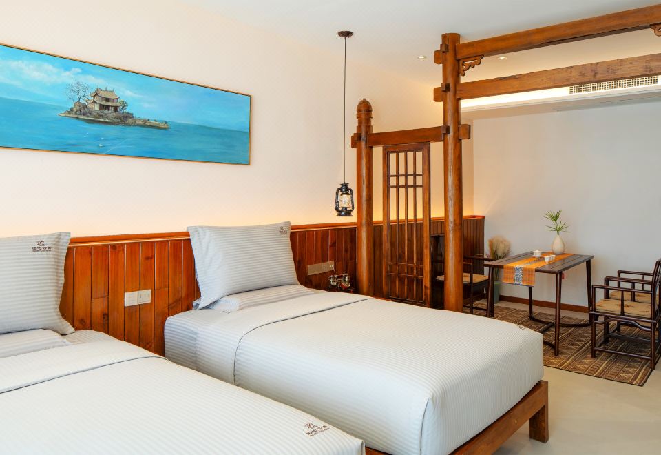 庭院景观双床房