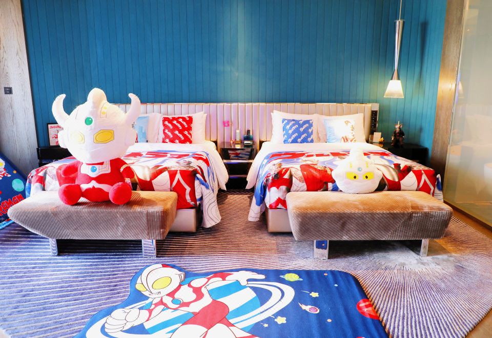 经典奥特曼亲子主题双床房