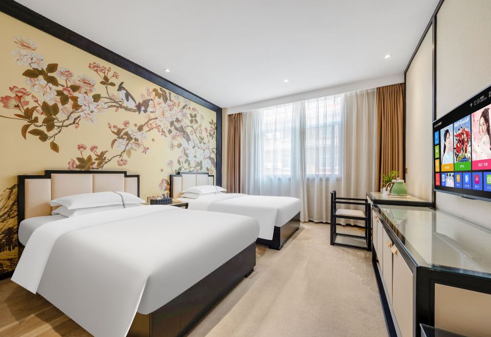 梅影-豪華雙床房（零圧床墊+精品旅行套裝+空調）