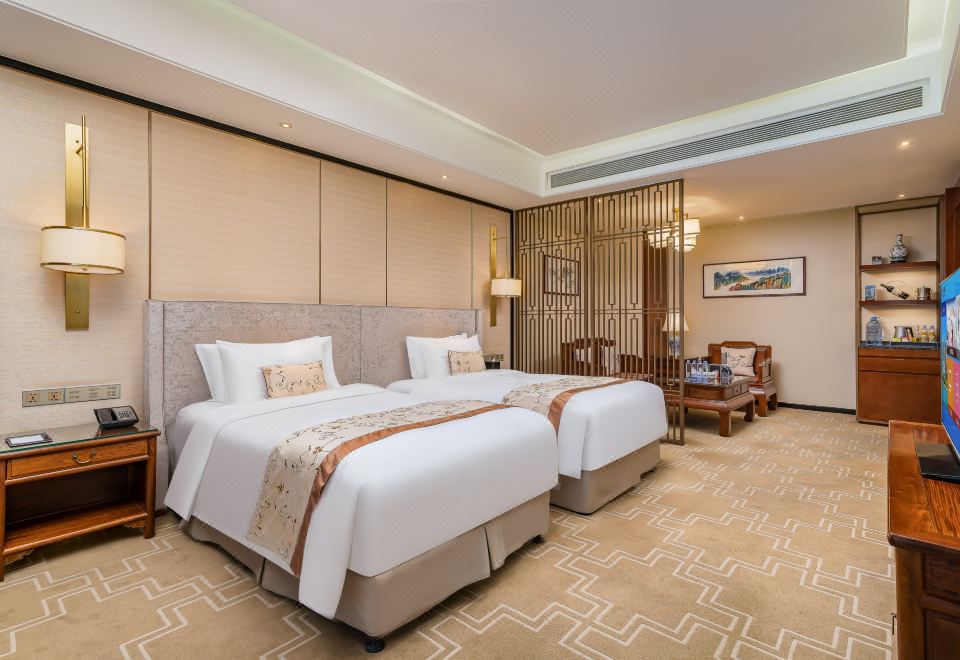 豪華城景雙床房（斯林百蘭床墊+德國高儀恆温沐浴）